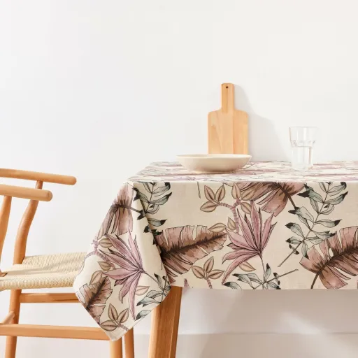 Toalha de Mesa Belum 0120-314 Bege 250 x 155 cm Floral