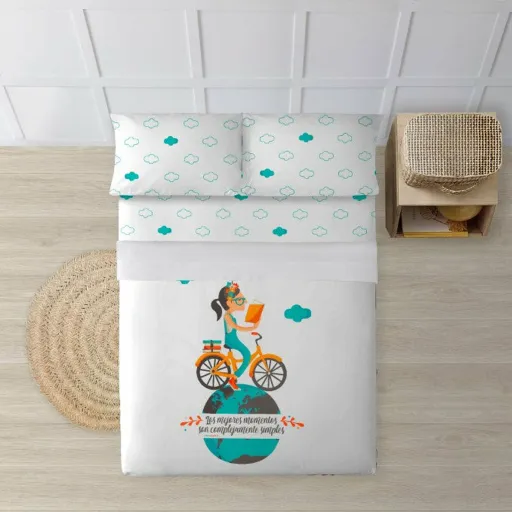 Conjunto de Lençóis Decolores Bici Multicolor