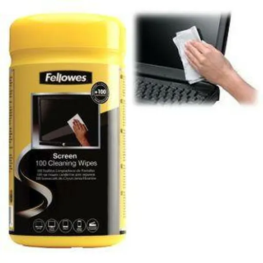 Toalhetes de Limpeza Fellowes 9970330 Dispensador Ecrã 100 Peças