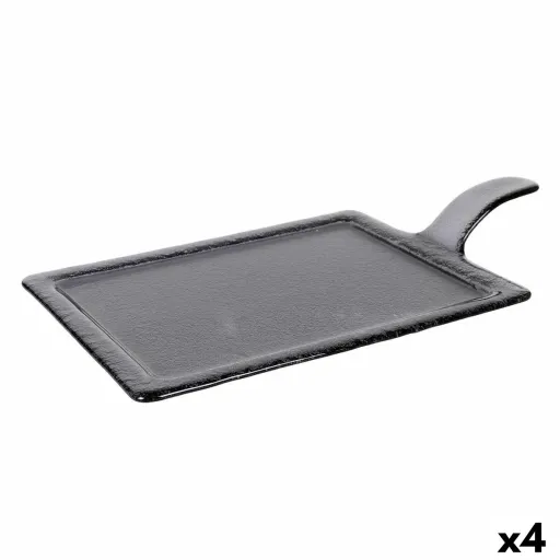 Tabuleiro Viejo Valle Preto Vidro 46 x 27 cm (4 Unidades)