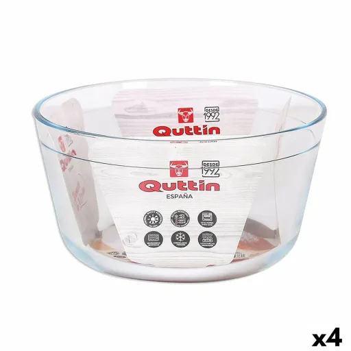 Bandeja para Forno Quttin 104639 Vidro 2,9 L (4 Unidades) (21,5 cm)