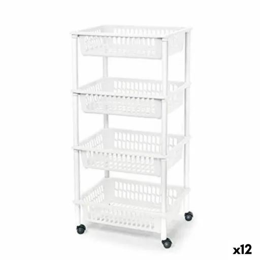 Carrinho de Vegetais Tontarelli Mito 4 Plástico Branco 40 x 29 x 62 cm (12 Unidades)