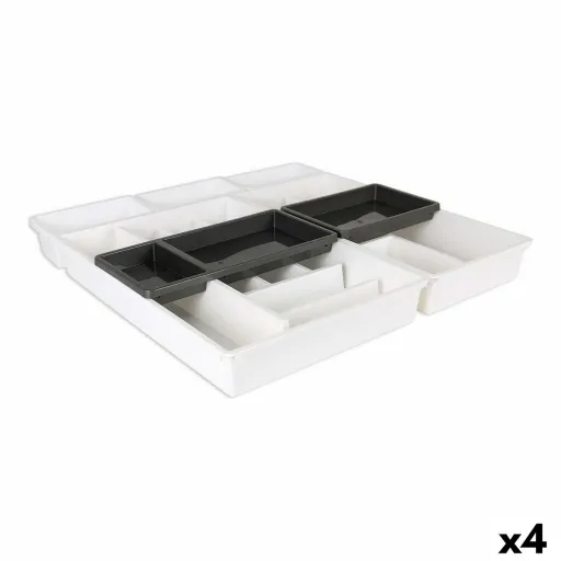 Organizador de Talheres Tontarelli Bella Branco 7 Peças 49,5 x 49,2 x 6,7 cm (4 Unidades)