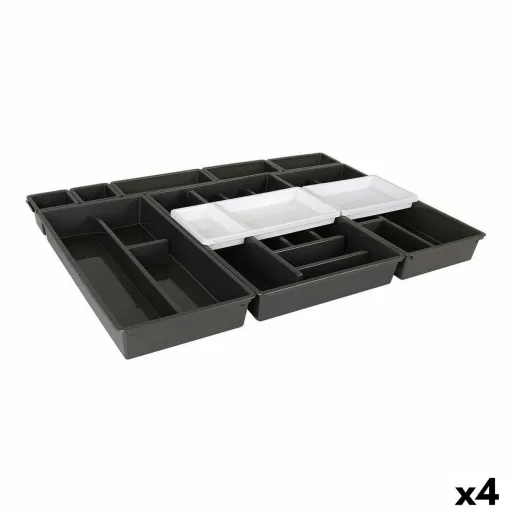 Organizador de Talheres Tontarelli Bella Preto 10 Peças 70 x 49,2 x 6,7 cm (4 Unidades)