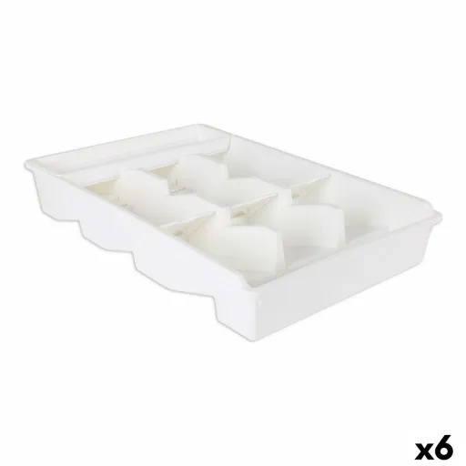 Organizador de Talheres Tontarelli Bella Plus Branco 43,6 x 28,7 x 7,13 cm (6 Unidades)