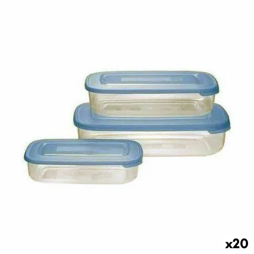 Lancheira Tontarelli Family Azul Retangular 29,6 x 19,8 x 7,7 cm (20 Unidades)