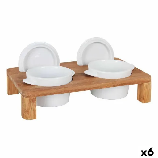 Suporte Inde Tacho x 2 Bambu Porcelana 29 x 18 x 6 cm (6 Unidades)