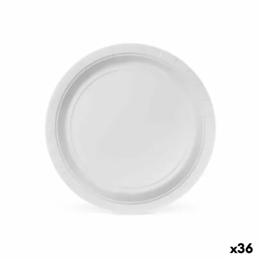 Conjunto de Pratos Algon 20 cm Descartáveis Branco Cartão (36 Unidades)