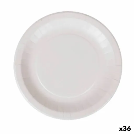 Conjunto de Pratos Algon Descartáveis Branco Cartão 28 cm (36 Unidades)