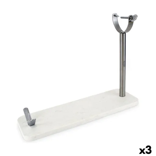 Suporte para Presunto Quttin Mármore Aço 48,5 x 16 x 1,8 cm (3 Unidades)