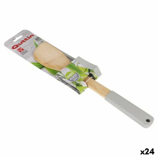 Espátula de Cozinha Quttin Soft Bambu 30 x 6 cm (24 Unidades) (30 cm)