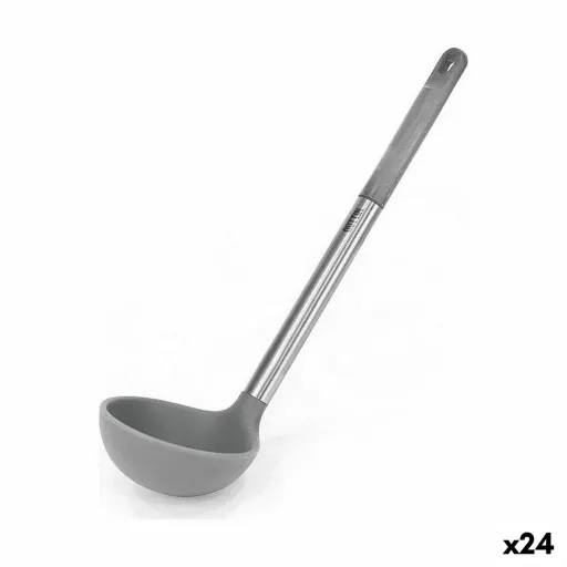 Concha Quttin Cinzento Silicone Aço 31 x 8,5 cm (24 Unidades)