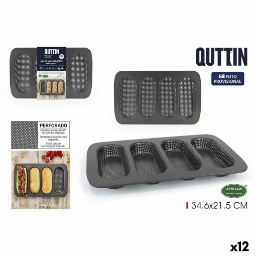 Molde com Forma Quttin Baguette 0,5 mm 34,6 x 21,5 x 3 cm (12 Unidades)