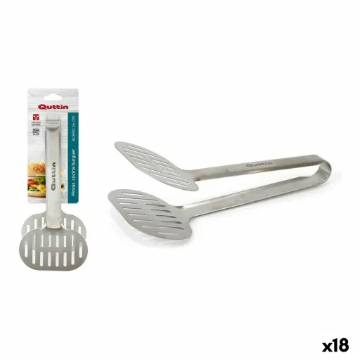 Pinça de Cozinha Quttin Burger Aço 24 x 10,7 cm 0,6 mm (18 Unidades) (24 cm)