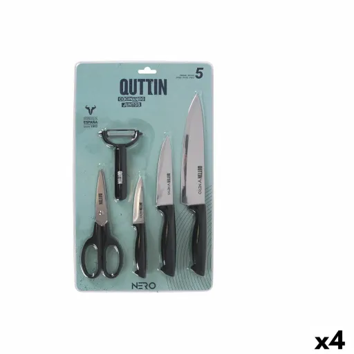 Conjunto de Cozinha Quttin Nero Preto 5 Peças (4 Unidades)