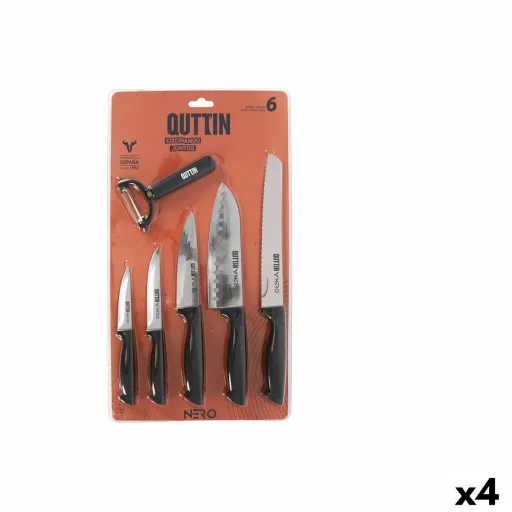 Conjunto de Cozinha Quttin Nero Preto 6 Peças (4 Unidades)