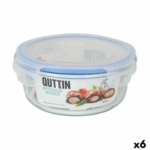 Lancheira Hermética Quttin Redonda 900 ml (6 Unidades)