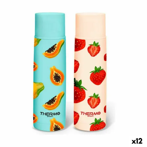 Termo de Viagem ThermoSport Frutas Aço Inoxidável 500 ml (12 Unidades)