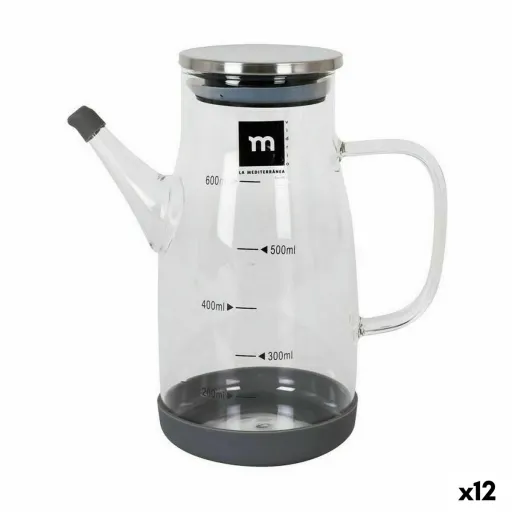 Galheteiro La Mediterránea Aço Inoxidável Vidro de Borosilicato 600 ml (12 Unidades)