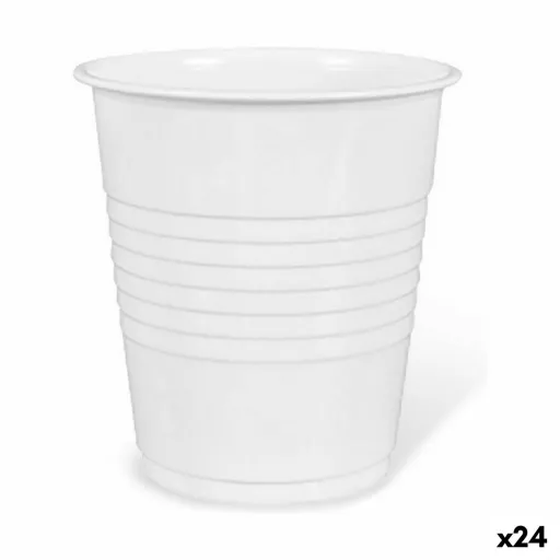 Conjunto de Copos Reutilizáveis Algon Café Branco Plástico 25 Peças 100 ml (24 Unidades)