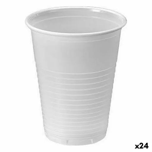 Conjunto de Copos Reutilizáveis Algon Branco 25 Peças 200 ml (24 Unidades)