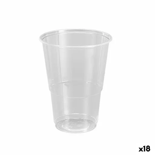 Conjunto de Copos Reutilizáveis Algon Plástico Transparente 12 Peças 500 ml (18 Unidades)