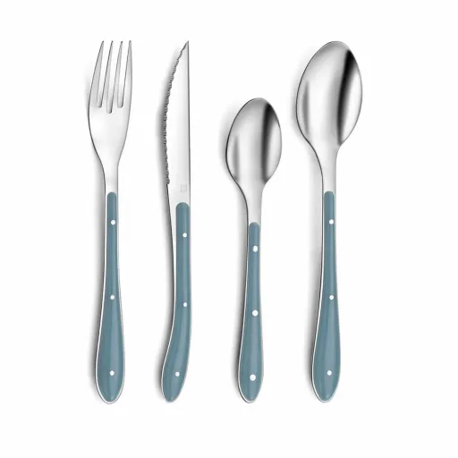 Faqueiro Amefa Bistro Azul Metal (24 pcs)