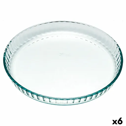 Molde para Bolos Pyrex Classic Vidrio Transparente Vidro Plano Redondo 25 x 25 x 4 cm 6 Unidades