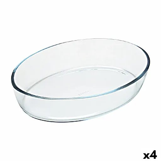 Travessa para o Forno Pyrex Classic Vidrio Transparente Vidro Ovalada 40 x 28 x 7 cm (4 Unidades)