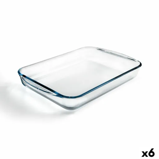 Travessa para o Forno Pyrex Classic Vidrio Transparente Vidro Retangular 40 x 27 x 6 cm (6 Unidades)