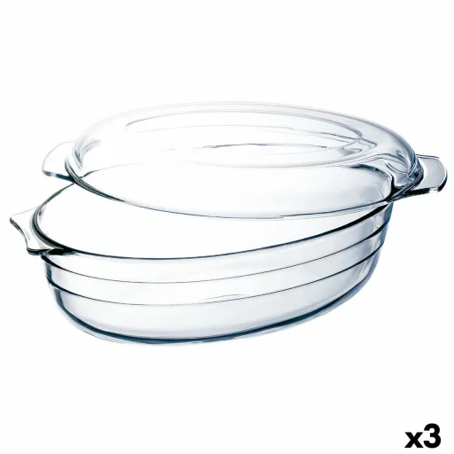 Recipiente de Cozinha Ô Cuisine Ocuisine Vidrio Com Tampa 3 L 1,1 L Transparente Vidro 3 Unidades