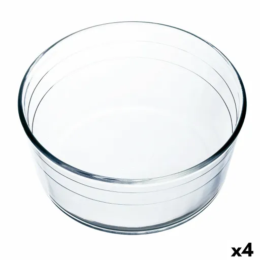 Molde para o Forno Ô Cuisine Ocuisine Vidrio Soufflé Transparente Vidro 22 x 22 x 10 cm (4 Unidades)