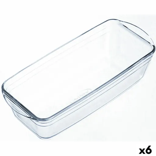 Molde para o Forno Ô Cuisine Retangular 29 x 12 x 8 cm Transparente (6 Unidades)