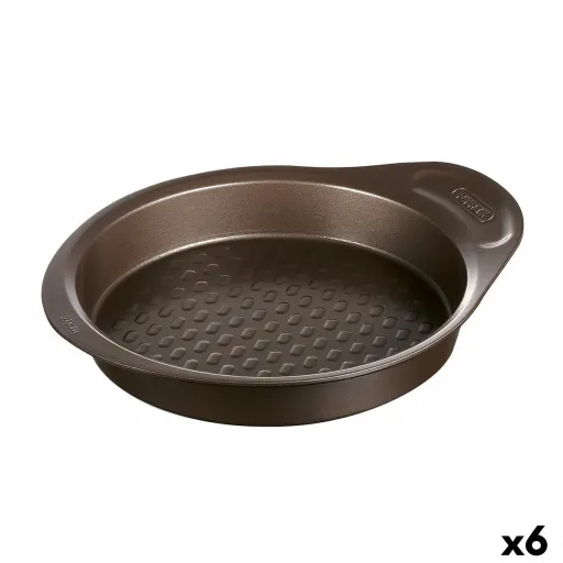 Molde para Bolos Pyrex Asimetria Preto Metal Redondo Ø 26 cm 6 Unidades