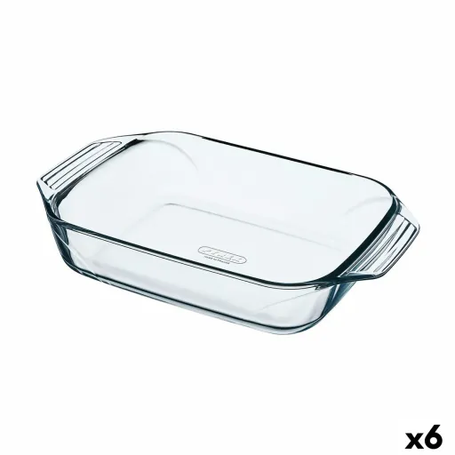 Travessa para o Forno Pyrex Irresistible Transparente Vidro Retangular 35 x 23,1 x 6,5 cm (6 Unidades)