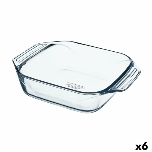 Recipiente de Cozinha Pyrex Irresistible Quadrado Transparente Vidro 6 Unidades 29,2 x 22,7 x 6,8 cm