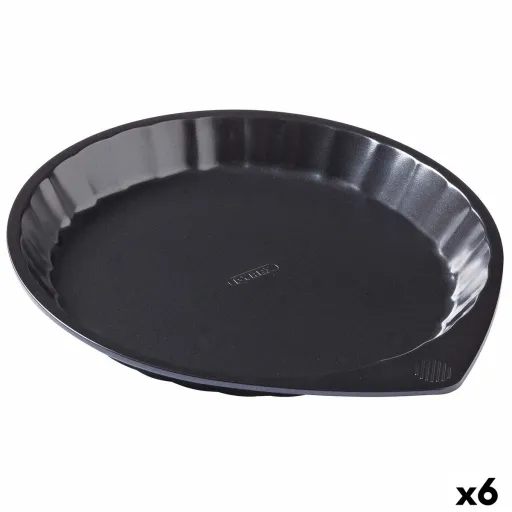 Molde para Bolos Pyrex Magic Preto Metal Plano Redondo Ø 30 cm 6 Unidades