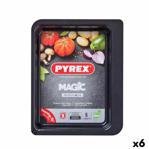 Travessa para o Forno Pyrex Magic Retangular 26 x 18 cm Metal 6 Unidades