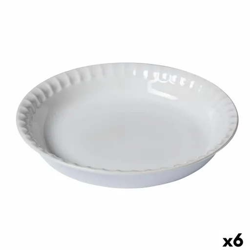 Molde para Bolos Pyrex Supreme Branco Cerâmica Vidro Temperado Redondo 25,5 x 25,5 x 4 cm 6 Unidades