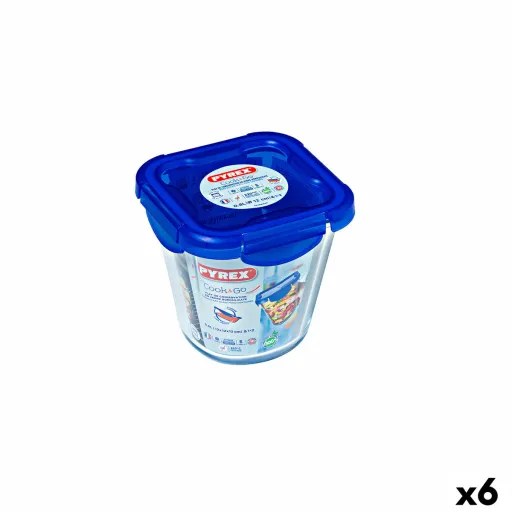 Lancheira Hermética Pyrex Cook & go Transparente Vidro (800 ml) (6 Unidades)