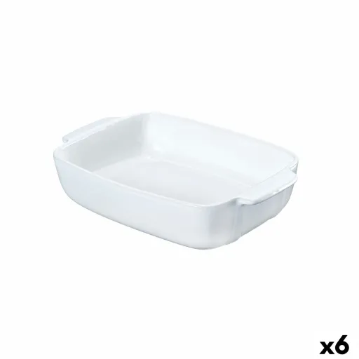 Recipiente de Cozinha Pyrex Signature Branco Cerâmica Retangular 25 x 19 x 7 cm (6 Unidades)