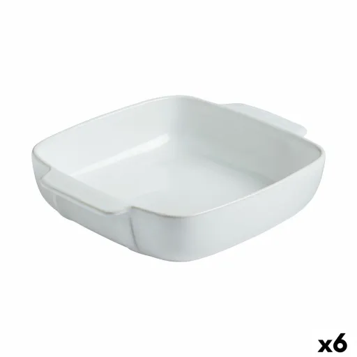 Travessa para o Forno Pyrex Signature Branco Cerâmica Quadrado 29 x 24 x 7 cm (6 Unidades)