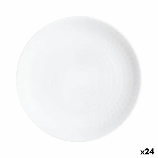 Prato de Sobremesa Luminarc Pampille Branco Vidro (19 cm) (24 Unidades)