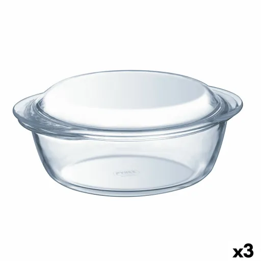 Caçarola com Tampa Pyrex Essentials Transparente 1,4 L (3 Unidades)