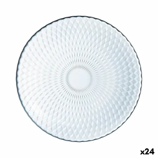 Prato de Jantar Luminarc Pampille Clear Transparente Vidro 25 cm (24 Unidades)