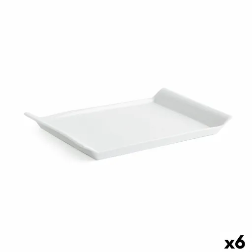 Bandeja de Aperitivos Quid Gastro Fresh 26 x 18 cm Cerâmica Branco (6 Unidades)