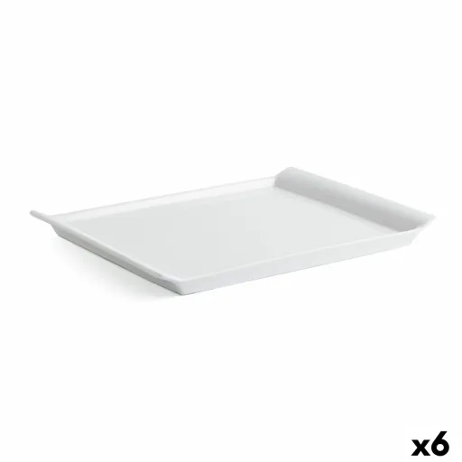 Recipiente de Cozinha Quid Gastro Fresh Cerâmica Branco (31 x 23 cm) (6 Unidades)