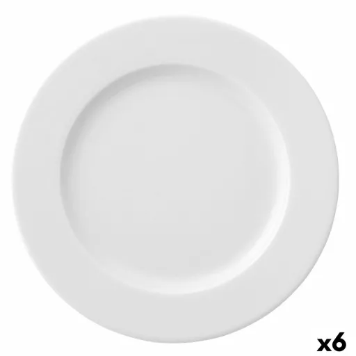 Prato de Jantar Ariane Prime Branco Cerâmica Ø 31 cm (6 Unidades)