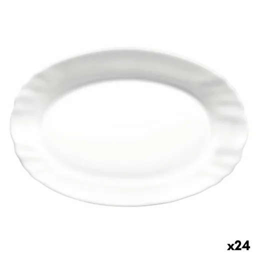 Recipiente de Cozinha Bormioli Rocco Ebro Oval Branco Vidro (22 cm) (24 Unidades)