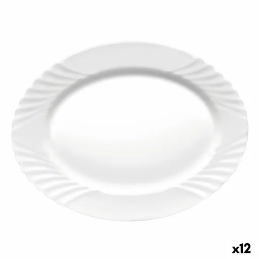 Recipiente de Cozinha Bormioli Rocco Ebro Oval Branco Vidro (36 cm) (12 Unidades)